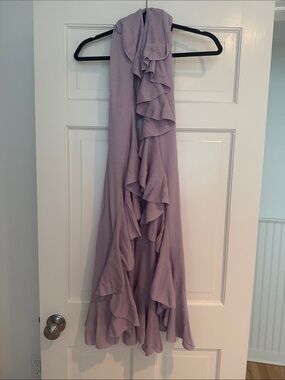 Magashoni Ruffled Tiered Lavender Shawl